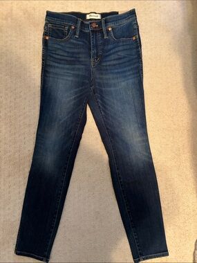 Madewell High Rise Skinny Jeans in Dark Blue Wash